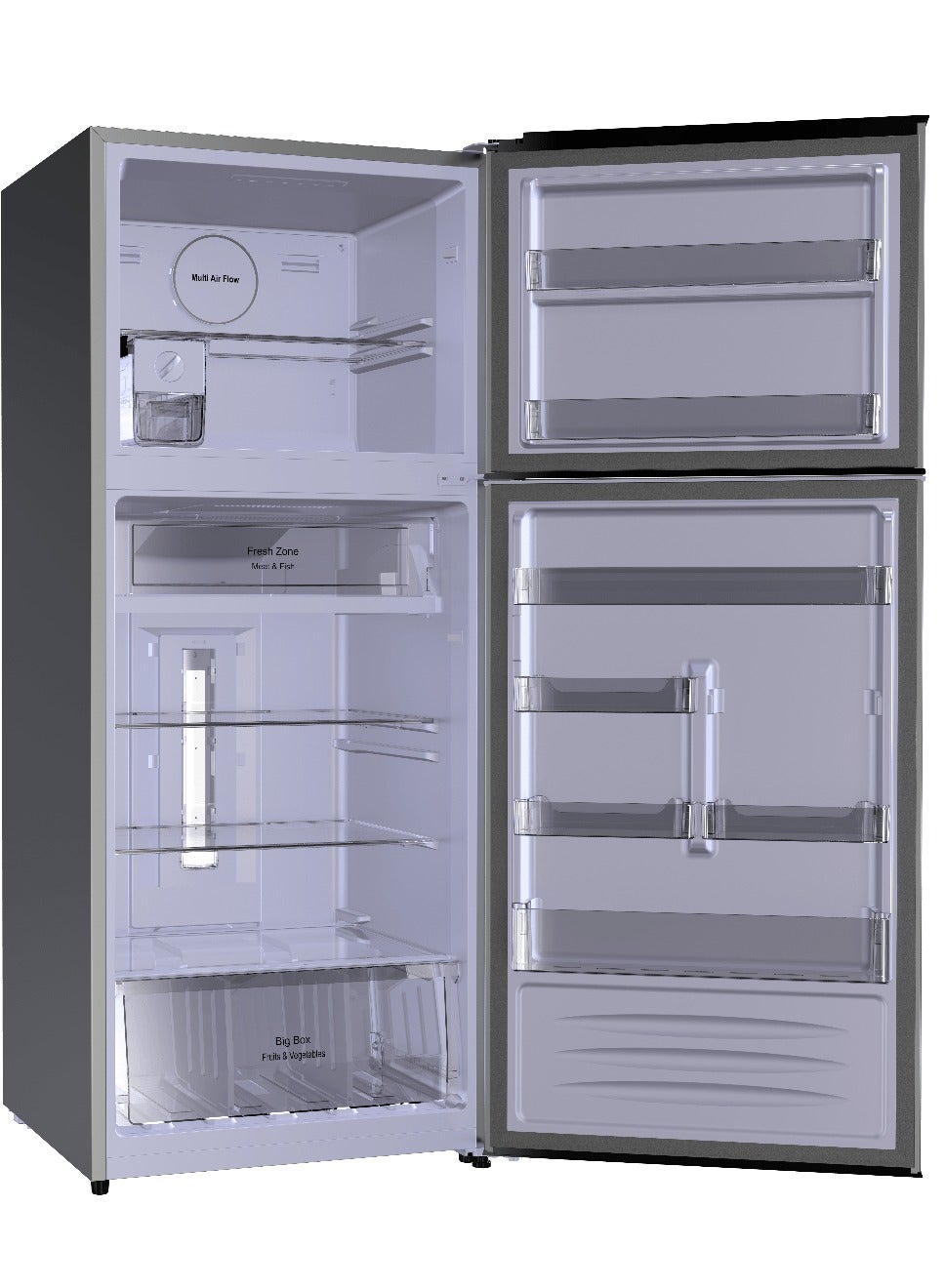 تلاجة فريش 471 لتر . 20 قدم . ستانليس . موتور LG . ديجيتال . بلازما