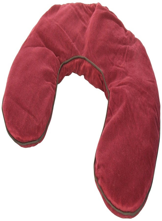 DreamTime Calming Crescent Shoulder Wrap, Cranberry Velvet - Image 1