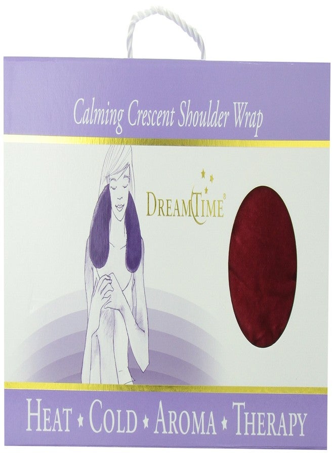 DreamTime Calming Crescent Shoulder Wrap, Cranberry Velvet - Image 2