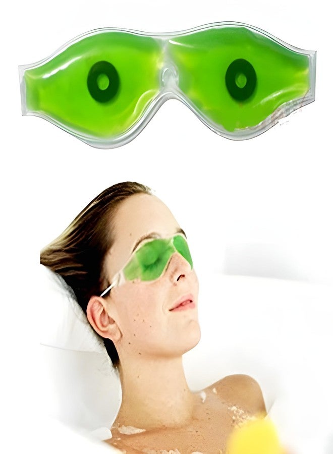 Maplekart Aloe Vera Cool Gel Eye Mask Summer Ice Cooling Sleeping Mask for Eye Patches Remove Dark Circles Fatigue Cool Eyes Care (pack of 3 masks) - Image 1