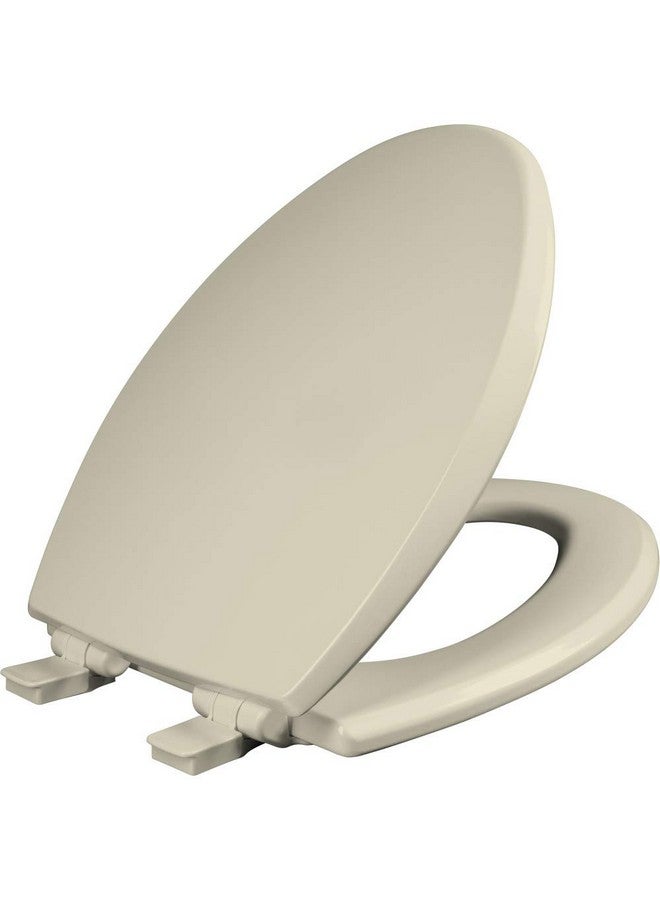 Mayfair Cassel Slow Close Toilet Seat, Easy Clean, Non Slip Premium Wood Seat, Easy Install, Elongated, Bone - Image 1