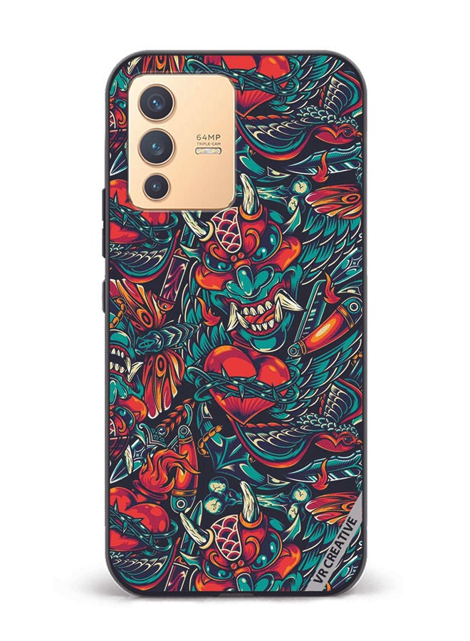 VR CREATIVE Protective Case Cover For Vivo V23 5G Devil Design Multicolour - Image 1