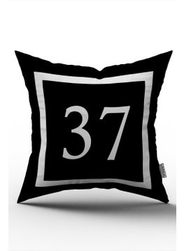 Cango Home Digital Printing Throw Pillow Cover with Numbers 37 