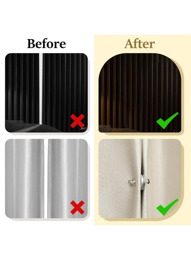 اوليب AULEEP 12 زوجًا من مغناطيسات الستائر، أوزان ستائر مغناطيسية قوية، مشابك ستائر مغناطيسية لمنع تسرب الأضواء للمنزل وغرفة النوم والمكتب والشرفة والفناء والشرفة والكابانا - Image 5