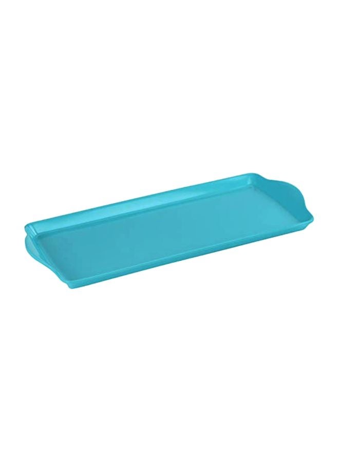 Reston Lloyd Melamine Plastic Tidbit Tray, BPA-Free, Food Safe, Multipurpose Platter Serving Tray, Bathroom/Table Organizer, Turquoise - Image 1
