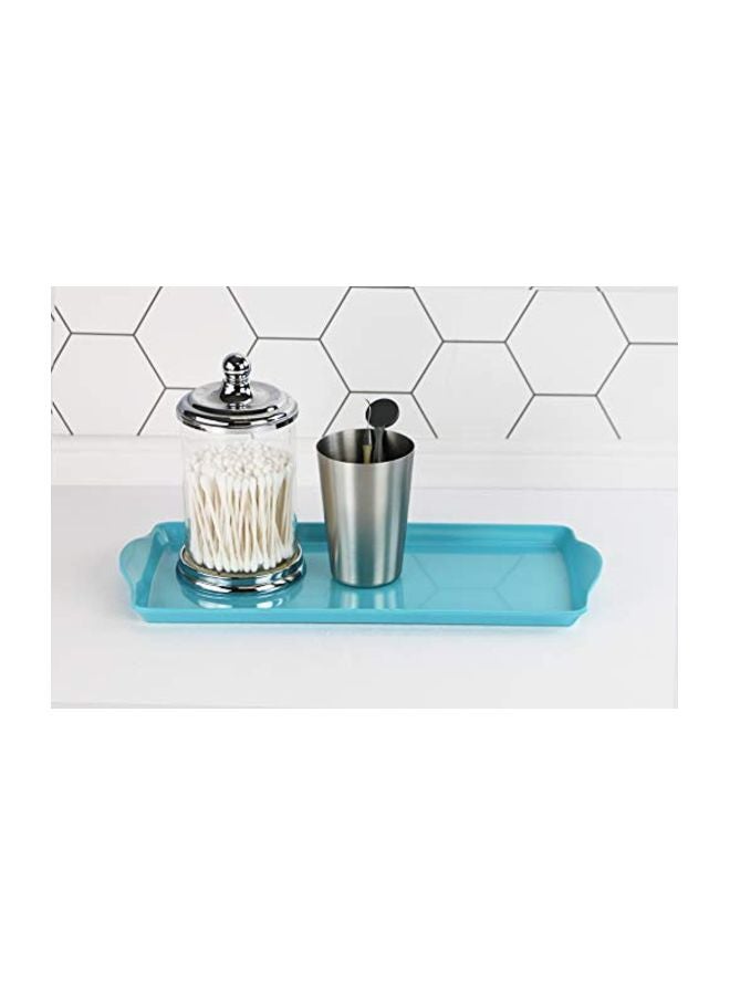 Reston Lloyd Melamine Plastic Tidbit Tray, BPA-Free, Food Safe, Multipurpose Platter Serving Tray, Bathroom/Table Organizer, Turquoise - Image 4