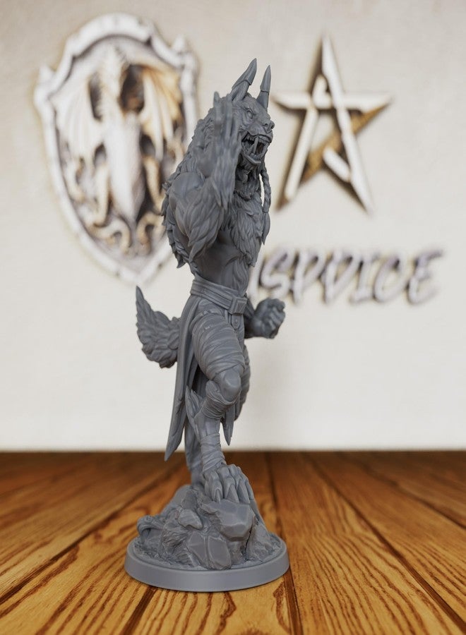 AUSPDICE DND Unpainted Werewolf Miniature for Tabletop RPG, Fantasy World, Miniature Figure Ideal Gift for Dungeon Masters - Image 4