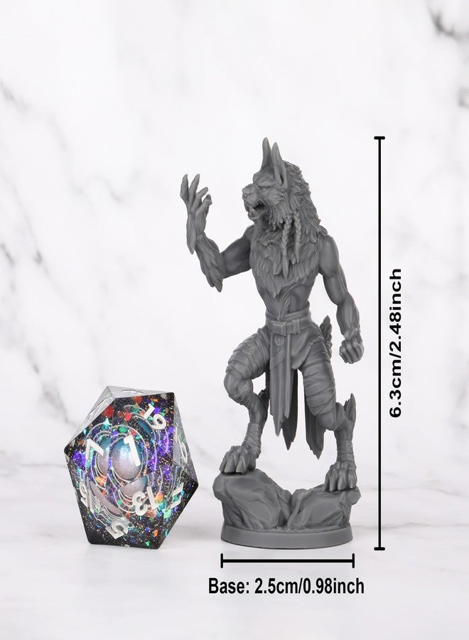 AUSPDICE DND Unpainted Werewolf Miniature for Tabletop RPG, Fantasy World, Miniature Figure Ideal Gift for Dungeon Masters - Image 5