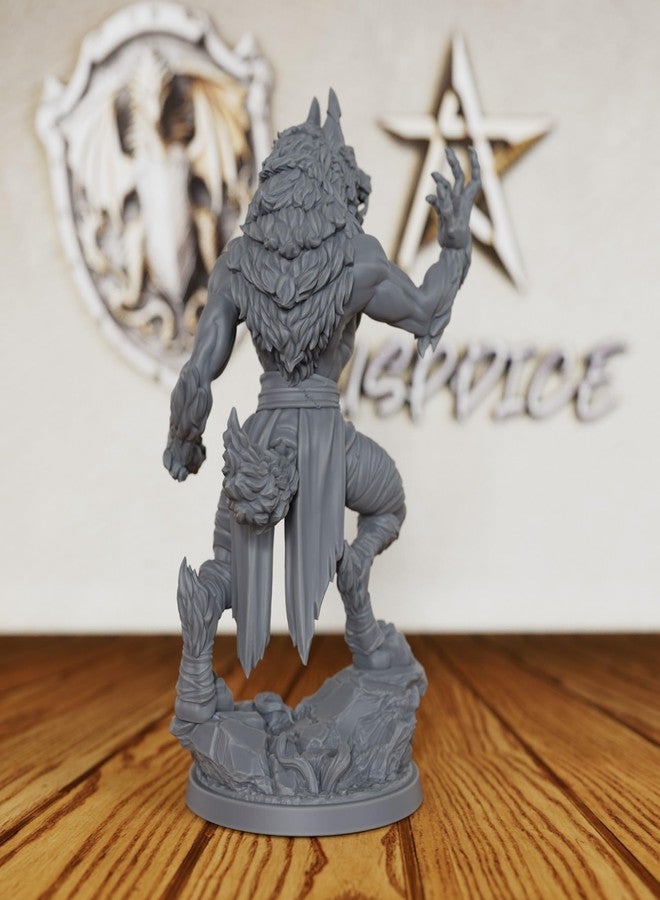 AUSPDICE DND Unpainted Werewolf Miniature for Tabletop RPG, Fantasy World, Miniature Figure Ideal Gift for Dungeon Masters - Image 2