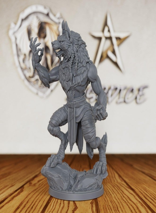 AUSPDICE DND Unpainted Werewolf Miniature for Tabletop RPG, Fantasy World, Miniature Figure Ideal Gift for Dungeon Masters - Image 3