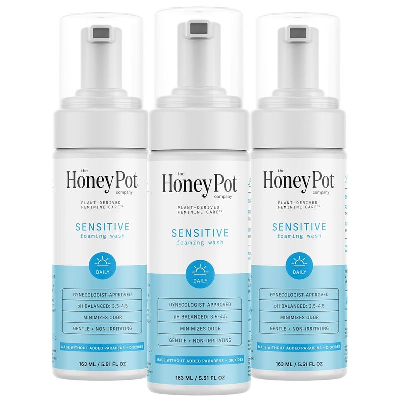 the Honey Pot company The Honey Pot Company - Sensitive Feminine Wash - Herbal Infused - PH Balanced Plant Based Natural Hygiene Products - 5.51 Fluid Oz (Pack 3)