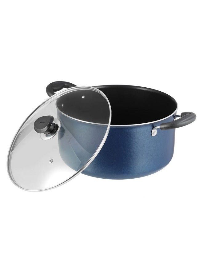 VINOD Vinod Zest Aluminium Non Stick Saucepot with Glass Lid - 2.2 Litre, 18 cm | 3 mm Extra Thick | Swiss Quality | 3 Layer Coating | Metal Spoon Friendly - 1 Year Warranty  - Image 1