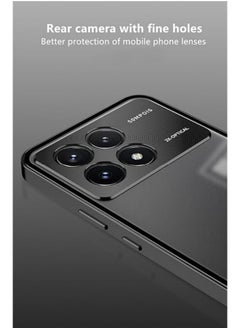 جنرال حافظة متوافقة مع Xiaomi Poco X6 Pro 5G، إطار مغناطيسي معدني + ظهر زجاجي شفاف مطفي، حافظة مضادة للانزلاق ومضادة للصدمات مع حامي الكاميرا.  - Image 4