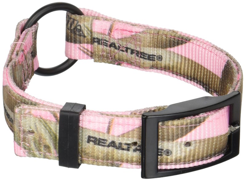OmniPet Officially Licensed Realtree APC Camouflage Nylon Collar, 19", Pink