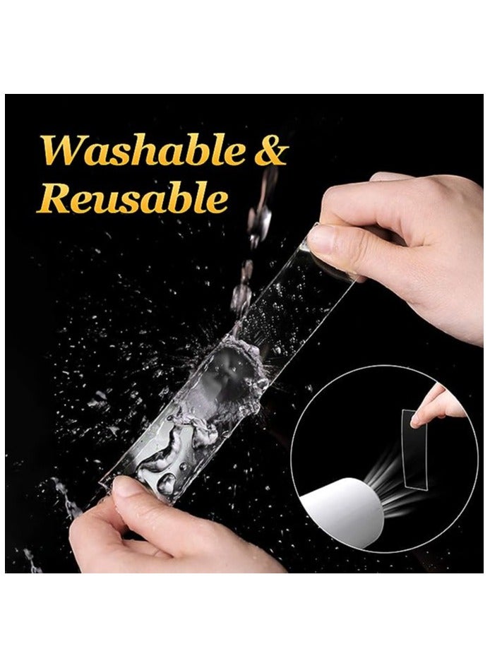 شريط لاصق 5 متر مزدوج للتثبيت عالي التحمل  قابل للإزالة بدون آثار قابل للغسل قابل لإعادة الاستخدام - Image 4