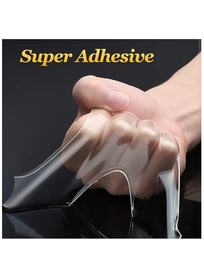 شريط لاصق 5 متر مزدوج للتثبيت عالي التحمل  قابل للإزالة بدون آثار قابل للغسل قابل لإعادة الاستخدام - Image 3