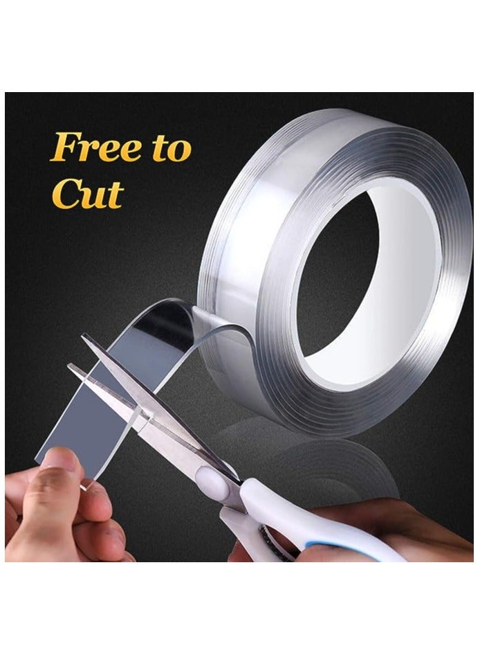 شريط لاصق 5 متر مزدوج للتثبيت عالي التحمل  قابل للإزالة بدون آثار قابل للغسل قابل لإعادة الاستخدام - Image 2