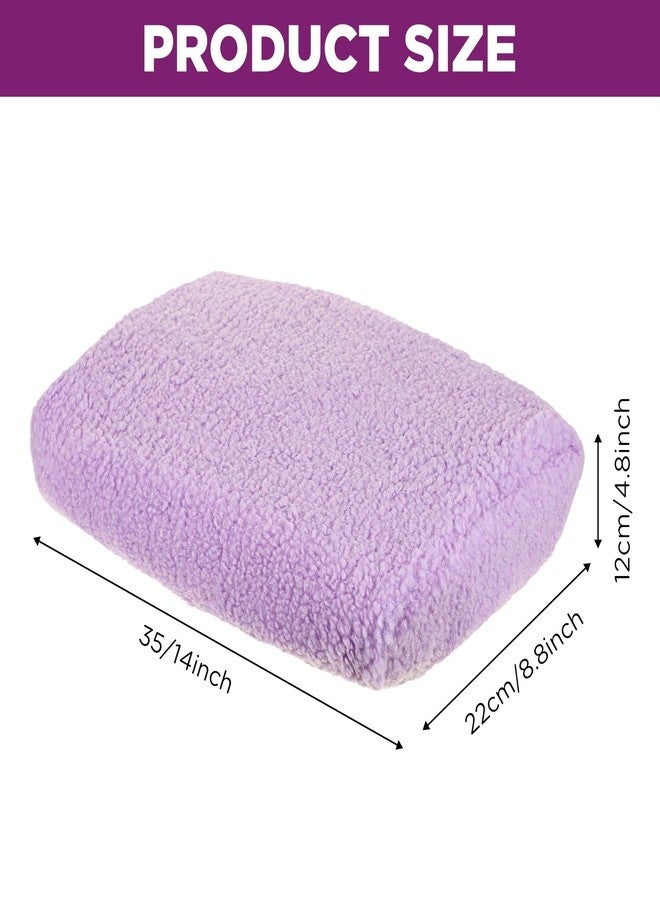 Breling Knee Scooter Pad Cover Faux Sheepskin Scooter Seat Cushion Memory Foam Knee Scooter Cushion Soft Plush Walker Seat Cover Universal for Comfort During Injury(Purple) - Image 2