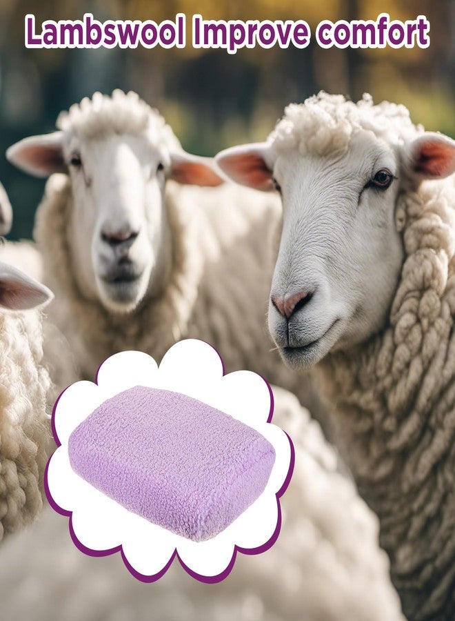 Breling Knee Scooter Pad Cover Faux Sheepskin Scooter Seat Cushion Memory Foam Knee Scooter Cushion Soft Plush Walker Seat Cover Universal for Comfort During Injury(Purple) - Image 3