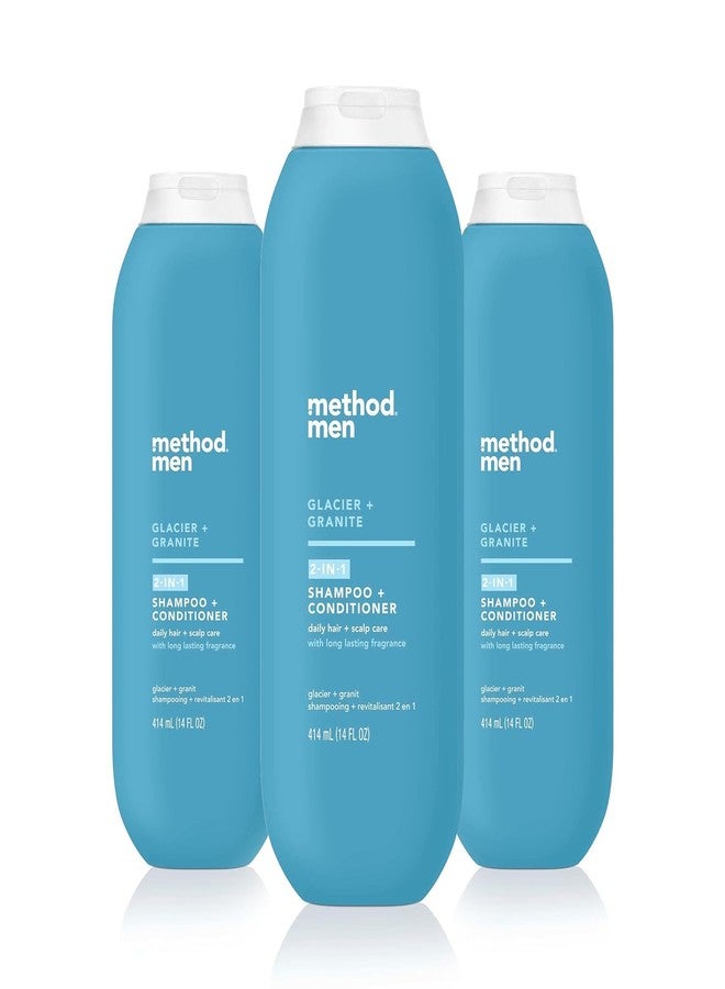 Method Men 2-in-1 Shampoo + Conditioner, Glacier + Granite, 14 oz (Pack of 3) - Image 1