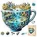Jollitot Wooden Puzzles for Adults Urban Forest Cup Puzzles 195 Pieces 134 114in Unique Animal Shape Jigsaw Puzzles Christmas Birthday Gifts for Puzzle Lovers - Image 2