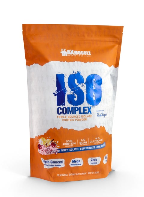 Iso Complex Triple Sourced Isolate Protein Powder Reda Ragab Signature Series-30Serv.-1020G.-Vanilla Raspberry