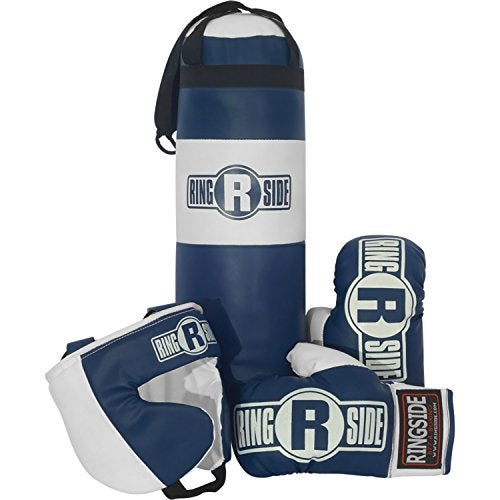 Ringside Kids Boxing Set 25 Year Old Assortment with Punching Bag Boxing Gloves and Headgear for Boxing MMA Muay Thai and Kickboxing Youth Sports Toy Set for Boys and Girls Blue - Image 1