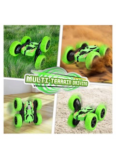 Generic RC Car Toys Remote Control Stunt Car 360 Degree Flips Double Sided Rotating Green  - Image 4