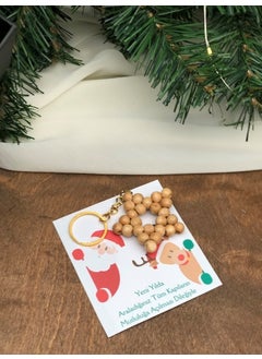 Masalsı Concept Fairytale Concept New Year Gift Card Wooden Bead Keychain 