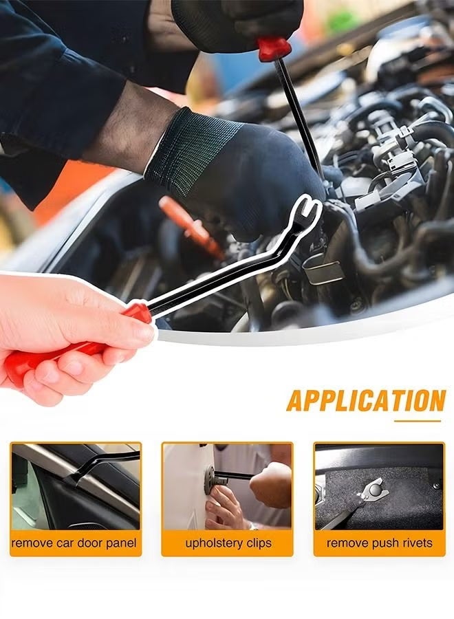 620 PCs Car Retainer Clips & Plastic Fasteners Kit, 16 Most Popular Sizes Nylon Bumper Fender Rivets with 10 Cable Ties， Fasteners Remover and Sound Insulation Cotton for Car - Image 5