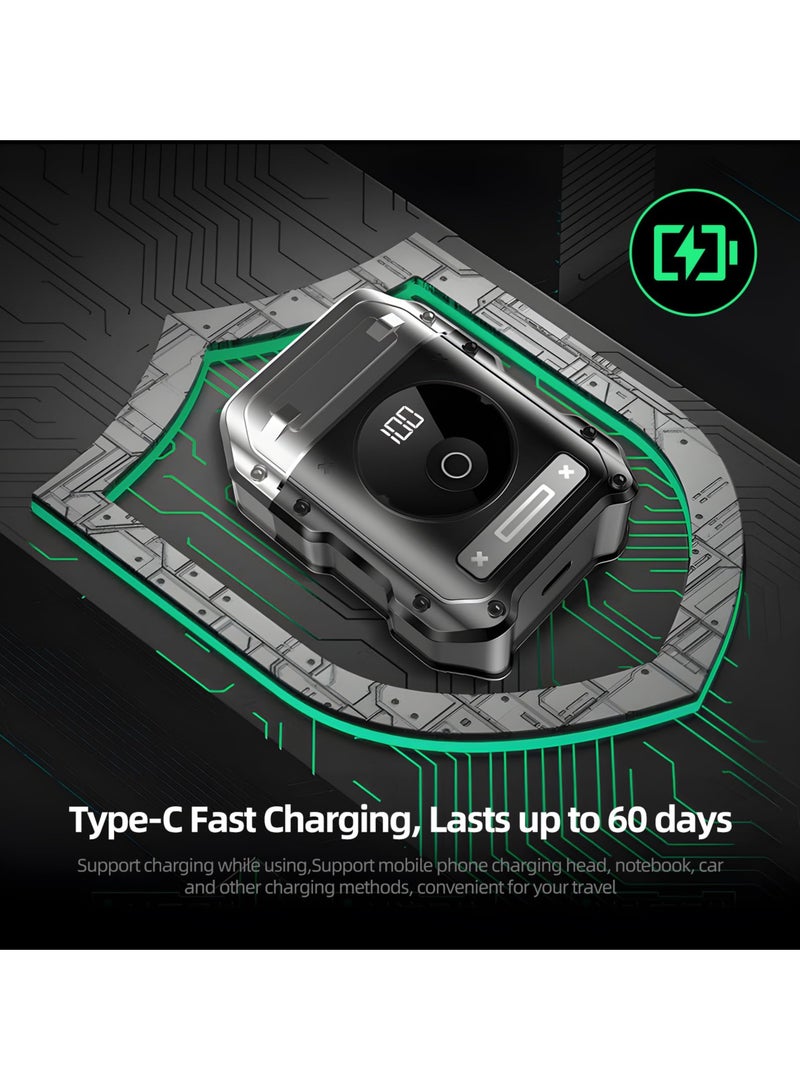 KASTWAVE Electric Razor for Men, All Metal Body, Magnetic Shaving Head, Powerful Motors, Sharp Blades, Full Body Washing, Type-C Quick Charging, LED Display, Mini Cordless Rotary Shaver, Easy to Travel, Black - Image 3