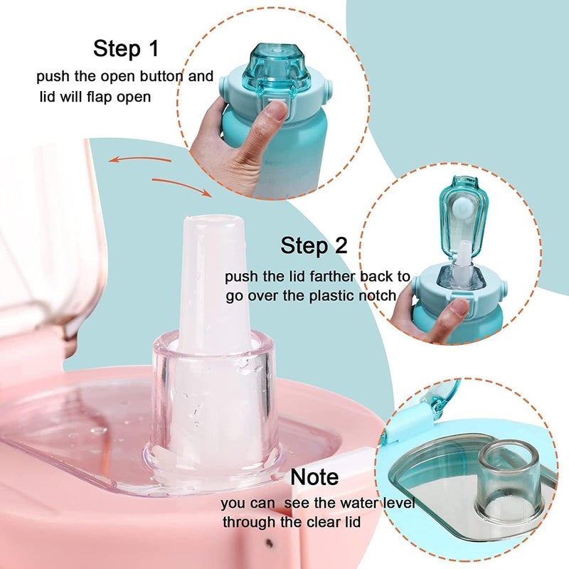 DRODRM Water Bottle For Office Gym Travel Sports Leakproof 2 Liter Bottle With BPAFree Plastic Included Silicone Pipe Purple - Image 4