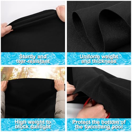 VICAMB 11 x 7.5ft Rectangular Pool Liner Pad for Above Ground Swimming Pools,Heavy Duty Pool Ground Mat Under Pool Pad,Pools Bottom Liner Protector to Prevent Puncture and Extend Liner Life - Image 4