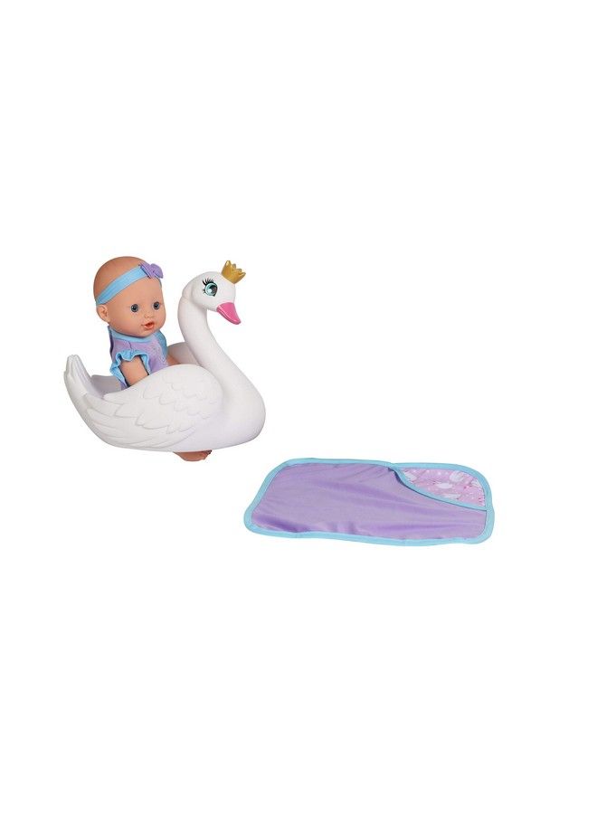 DREAM COLLECTION 10" Bath Time Baby Doll With Swan - Image 3