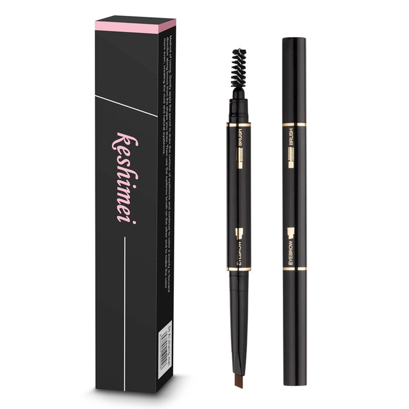 AIRCLE Eyebrow Pencil 2 Packs, Waterproof Smudge-proof Brow Pencil with Brow Brush, Automatic Eye Brow Makeup by SEILANC, Dark Brown - Image 1