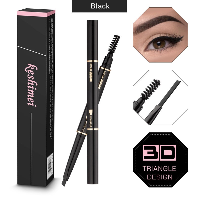 AIRCLE Eyebrow Pencil 2 Packs, Waterproof Smudge-proof Brow Pencil with Brow Brush, Automatic Eye Brow Makeup by SEILANC, Dark Brown - Image 2