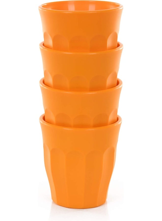 High Grade Unbreakable Cups and Tumblers 4pk Saffron, Cup 175ml (5oz) - 6.0 x 2.75CM - Image 2