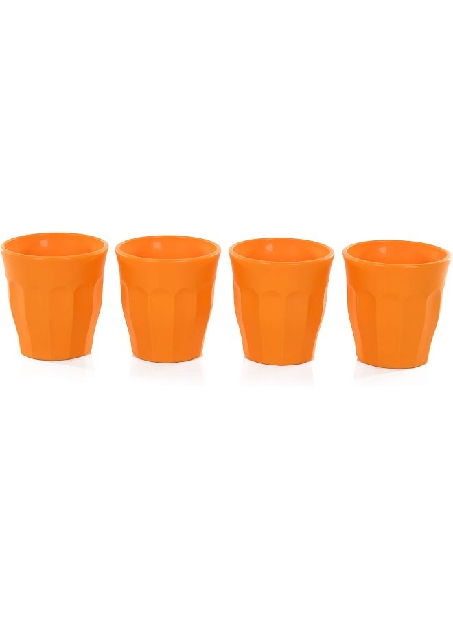 High Grade Unbreakable Cups and Tumblers 4pk Saffron, Cup 175ml (5oz) - 6.0 x 2.75CM - Image 1