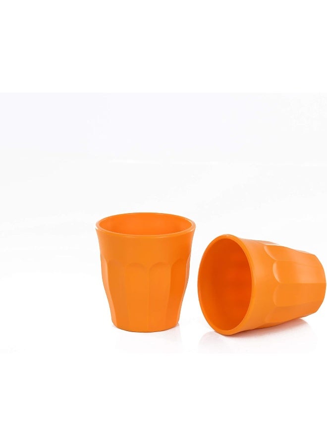 High Grade Unbreakable Cups and Tumblers 4pk Saffron, Cup 175ml (5oz) - 6.0 x 2.75CM - Image 3