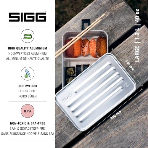 SIGG - Metal Lunch Box Plus - Food Container with Compartments - Swiss Design - Dishwasher Safe - Ultra Light - S/L - Image 3
