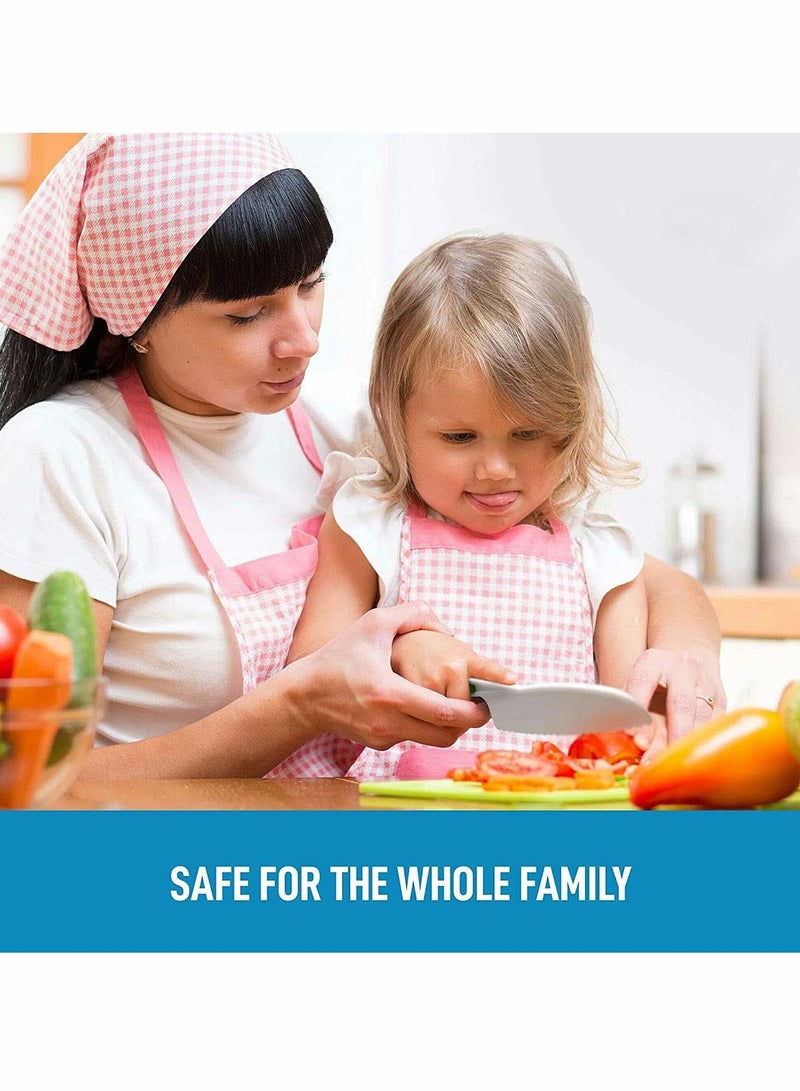 Kids Knife Set for Cooking and Cutting Fruits, Veggies Cake Perfect Starter Little Hands in the Kitchen Nylon Fun Safe Lettuce Children, 3-Piece (Blue) - Image 2