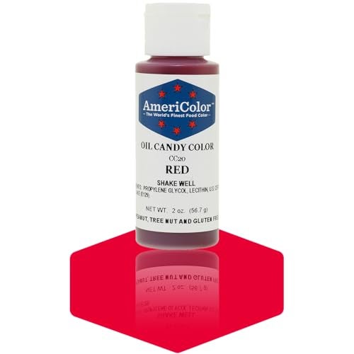 AmeriColor لون طعام زيت الحلوى أمريكولور 2 أونصة أحمر - Image 1