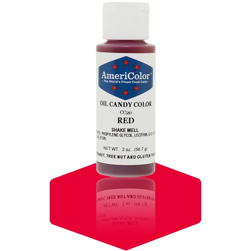 AmeriColor لون طعام زيت الحلوى أمريكولور 2 أونصة أحمر - Image 3