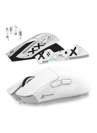 ماوس الألعاب ATTACK SHARK X11 - اتصال ثلاثي (سلكي، لاسلكي 2.4GHz، بلوتوث) - مستشعر PixArt PAW3311 بدقة 22000 DPI - إضاءة RGB - قاعدة شحن مغناطيسية - تصميم خفيف الوزن ومريح - متوافق مع الكمبيوتر، اللابتوب، ماك، إكس بوكس، بلاي ستيشن (أسود) - view 3