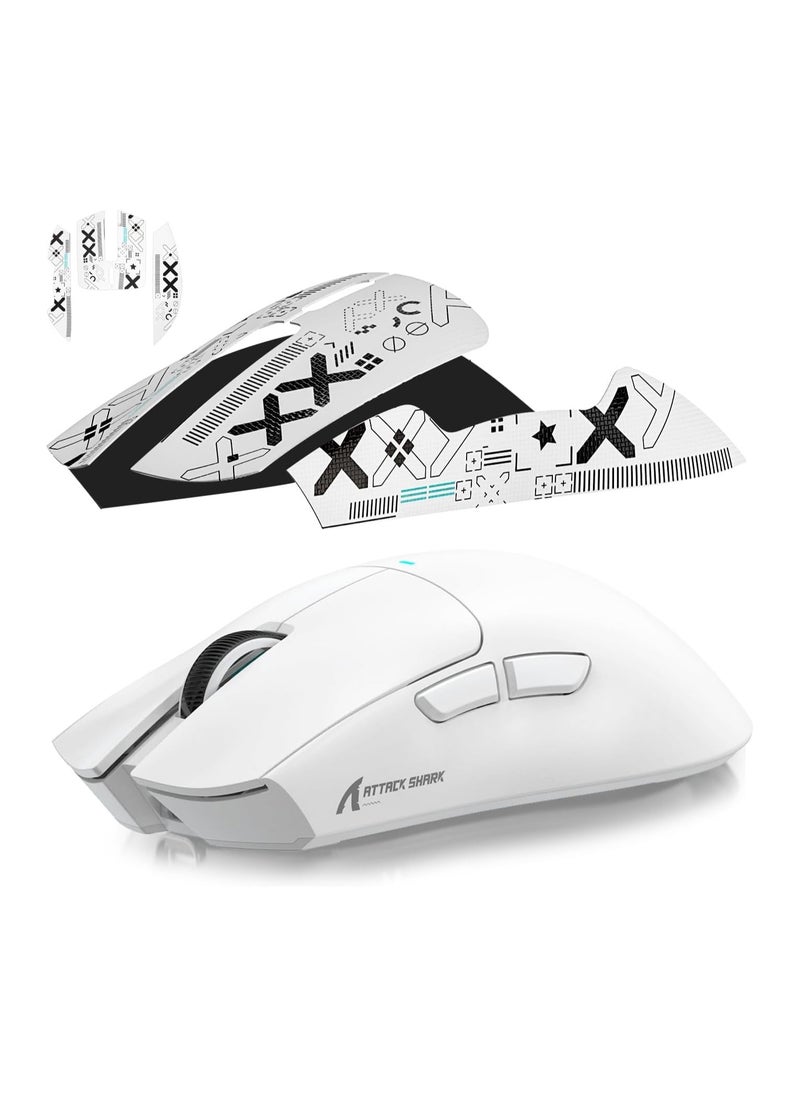 Attack Shark ATTACK SHARK X11 Tri-Mode Gaming Mouse - Wired, 2.4GHz Wireless, Bluetooth - 22000 DPI PixArt PAW3311 Sensor - RGB Backlight - Magnetic Charging Dock - Lightweight & Ergonomic Design - For PC, Laptop, Mac, Xbox, PS (White)  - Image 3
