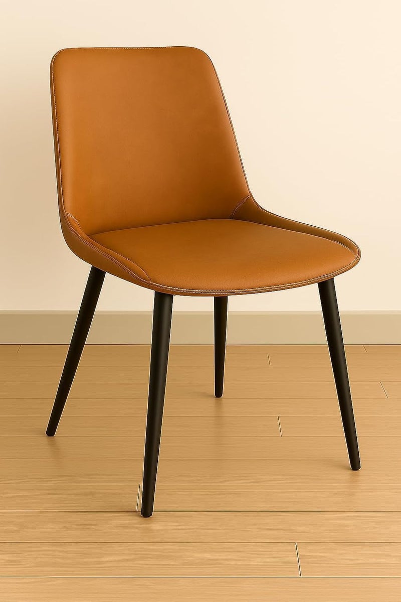 Harmony Home طقم طاولة طعام سيراميك حديث يتسع لـ 4 أشخاص | طاولة مستطيلة بسطح لامع و4 كراسي مبطنة | طقم طعام مقاوم للخدوش، مدمج للمنزل والشقة - Image 3