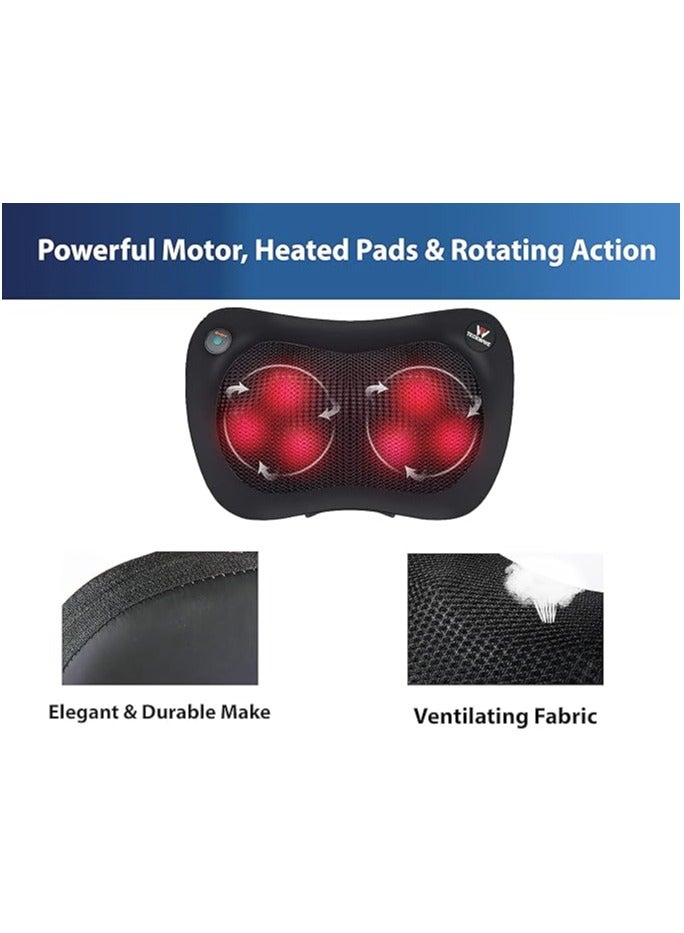 FARROBIZZ Neck Back Massager Massage Pillow with Heat, Deep Tissue Kneading Massager for Shoulder, Lower Back, Leg, Foot, Muscle Pain Relief, Best Relaxation Gifts in Home Office and Car - Image 3