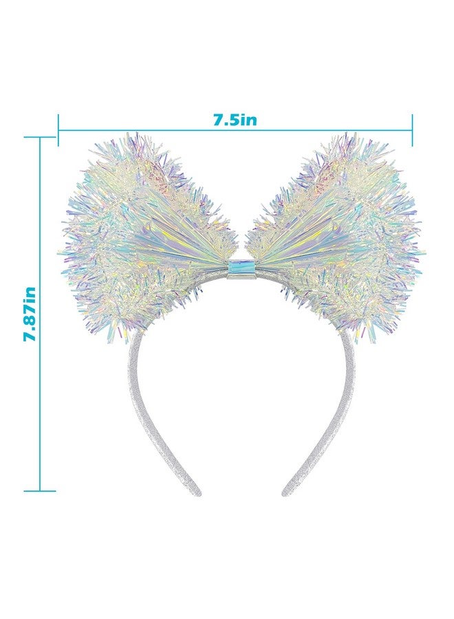 Bnikion Red Bow Headband Women Girls Hair Band Bows Headdress Halloween Cosplay Hair Accessories Christmas Costume Headwear (S-Disco) - Image 3