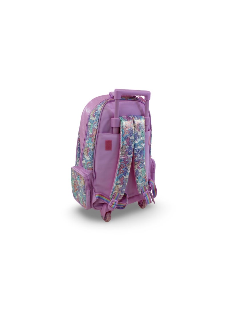 سميجل حقيبة بعجلات من Smiggle بتصميم دب، مقاس 18 بوصة – وردي - Image 2