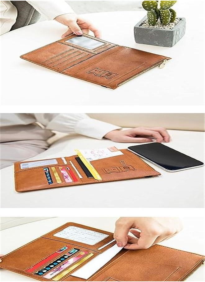Goolsky Goolsky Passport Holder Travel Wallet Multifunctional RFID PU Leather Passport Holder Case  - Image 2